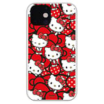 Personalaizer Coque pour iPhone 13 - Hello Kitty Lazos Rojos y Topos