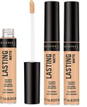 3 x Rimmel Lasting Matte Concealer | 015 True Ivory | Full Coverage