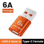 Crouch-Adaptateur Usb 3.0 Mâle Vers Usb-C,Convertisseur D'écouteurs Otg Pour Samsung,Xiaomi,Huawei,Ordinateur Portable - Type 1pc Orange