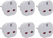 6x UK to EU Plug Adapter Type C E,F Spain,France,Italy,Portugal,Germany,Netherla