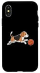 Coque pour iPhone X/XS Beagle jouant au basket-ball Beagles Chien