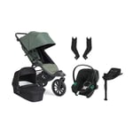 Baby Jogger City Elite 2 Duovogn inkl. Cybex Aton B2 i-Size Autostol Baby &  Base, Briar Green/Jet