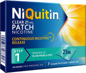 Niquitin 21 Mg Nicotine Patch - Step 1 Stop Smoking Aid Therapy, 7 Patches