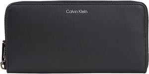 Calvin Klein Concise Long Zip Around K50K510589, Portefeuilles Homme, Noir (CK Black), OS