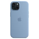 iPhone 15-fodral Kompatibelt med MagSafe Repskyddande Silikon Telefonfodral (FMY) Light blue iPhone 15