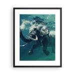 Affiche Poster 40x50cm Tableaux Image Photo éléphant animal eau Wall Art