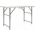 Table de Jardin Pliante 120 x 60 cm - Hauteur réglable 110kg Imperméable - weiss - Amanka