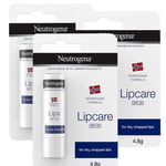 3 x Neutrogena Norwegian formula lip care SPF20 4.8g For Dry, Chapped Lips
