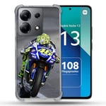 Coque Renforcée Shatterproof pour Xiaomi Redmi Note 13 4G Moto Course GP Wheeling 46