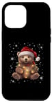 Coque pour iPhone 12 Pro Max Ours de Noël Lumières de Noël Père Noël Ours en peluche Noël