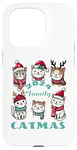 Coque pour iPhone 15 Pro Catmas Famille Chat Kitty Funny Christmas Holiday 2024