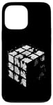 Coque pour iPhone 13 Pro Max Illustration de journal Magic Cube – Vintage Cube Lover