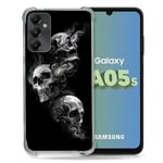 Cokitec Coque Renforcée pour Samsung Galaxy A05S Tete de Mort Triple