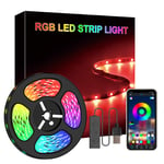 1M USB LED Strip Lights, Speclux RGB LED Strip Light with Bluetooth APP Controller, SMD 5050 TV Backlight Background Lighting for Home Bedroom TV Christmas Party Decoration [Energy Class A+]