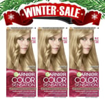 Garnier Color Sensation Hair Color 8.0 Luminous Light Blonde 3-Pack