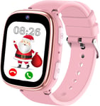 Montre Connectée Enfant - Montre Intelligente Pour Enfants Avec Appel Sos Jeux Pédomètre Caméras Musique Torche Reveil - Smartwatch Téléphone Enfants De 4 À 12 Ans Fille Garçon (Rose)