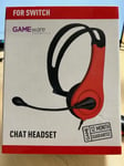 GAMEWARE NINTENDO SWITCH CHAT HEADSET BRAND NEW FREE UK P&P