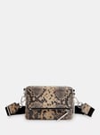 Whistles Bibi Snake Print Leather Crossbody Bag, Multi