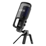 RODE NT-USB+ - Microphone USB-C à condensateur - Directivité cardioïde - 24 bits/48 kHz - Sortie casque - Filtre anti-pop - Trépied