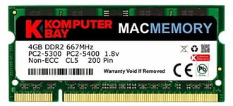 Komputerbay Apple MAC MÉMOIRE 4 Go d'Apple (seul bâton de 4 Go) PC2-5300 DDR2 667 MHz SODIMM pour iMac et Macbook mémoire