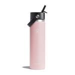 Hydro Flask - Water Bottle 709 ml (24 oz) - Vacuum Insulated Stainless Steel Water Bottle with Flex Straw Cap - BPA-Free - Wide Mouth - Trillium