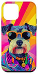 Coque pour iPhone 12 mini Pop-Art Schnauzer standard tendance et coloré