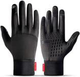 XUEXIU Hiver Sports de Plein air Gant Gant Chaud Tactile Tactile Fitness Gants de Doigt Complet Hommes Femmes tricoté Gants d'hiver (Color : Black XL)