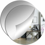 Beijiyi - 2pcs Miroirs muraux adhesif Miroir Cercle 40cm Miroir Plastique decoratif Miroir Acrylique Grand miroirs Rond pour Salle de Bain, Chambre,