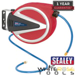 Sealey Air Hose Reel Retractable 10m Ø8mm ID - PU Hose