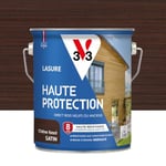 V33 Lasure Bois extérieur Chêne foncé satin - Haute Protection 8 ans - Haute résistance hydrofuge et anti-UV - Résiste aux variations du bois - Ecolabel, résine d'origine végétale - 2,5L