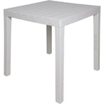 Table carrée modulable, Made in Italy, 78 x78x72 cm, couleur Blanc, avec emballage renforcé - Dmora