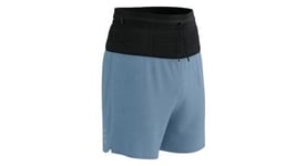 Short compressport trail overshort bleu   noir