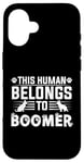 Coque pour iPhone 16 Nom de chien Boomer Cadeau personnalisé pour animal domestique appelé Boomer