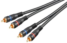 Stereo RCA-kabel 2x RCA  dobbelt skjermet