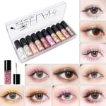 10pcs/Set Glitter Shimmer Matte Eyeshadow Liquid Eye Shadow Beauty Makeup UK