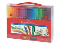 Faber-Castell Connector - Fiberspetspenna - Icke-Permanent - Sorterade Intensiva Färger - Vattenbaserat Bläck (Paket Om 60)