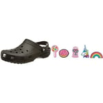 Crocs 10001 Classic, Sabots Mixte Adulte - Noir (Noire 001), 39/40 EU Shoe Charm 5-Pack | Personalize with Jibbitz for, Breloques de Chaussure Mixte Adulte, Everything Nice, Taille Unique