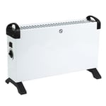 Electric Convector Heater 2kw 3 Heat Settings Portable Safe Conservatory Heaters