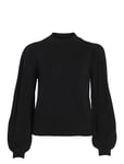 Viril Turtle-Nk Balloon L/S Top - Noos Tops Knitwear Turtleneck Black Vila