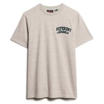 Superdry T-Shirt Homme - Embroider Superstate Logo Tee, Logo, Col Rond, Uni Gris 3xl (Xxx-Large)