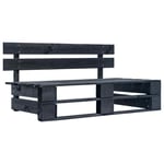 Banc palette de jardin Bois Noir