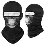 Moottoripyörä Balaclava Skull Print Moto Kokonaamari Tuulenpitävä Hiihto Pään Kaulanlämmitin Pyöräily Biker Huppu Lippalakki Miesten kypärävuori