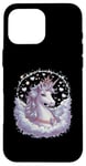 Coque pour iPhone 16 Pro Max licorne imaginative avec des étoiles