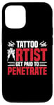 Coque pour iPhone 12/12 Pro Aiguille de tatouage pour tatouage, couleur peau, corps d'artiste