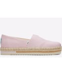 Toms Alpargata Platform Rope Shoes Womens - Pink Canvas (archived) - Size UK 5