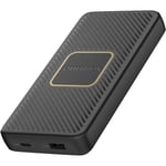 OtterBox Fast Charge Power Bank with Qi 10W Wireless Charging, 10,000 mAh Portable Charger with USB-A 18W and USB-C 18W Output, LED Indicator, Slim, Durable Design with Drop Protection, Black