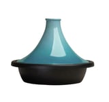 Le Creuset Cast Iron and Stoneware Tagine - 27cm Teal / Caribbean (New)