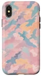 Coque pour iPhone X/XS Rose mignon camouflage de chasse canard pastel esthétique camouflage