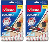 Vileda Ultramax 1-2 Spray Replacement Microfibre Pads, Pack of 2