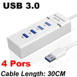 USB 3.0-port Hub Splitter Adapter Kabel Dator USB Splitter Vit